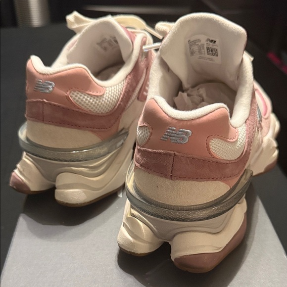 Women's Pink and Cream New Balance Sneakers - Picture 3 of 5